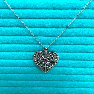 Franklin Mint, Jeweled Victorian Valentine Pendant 1983